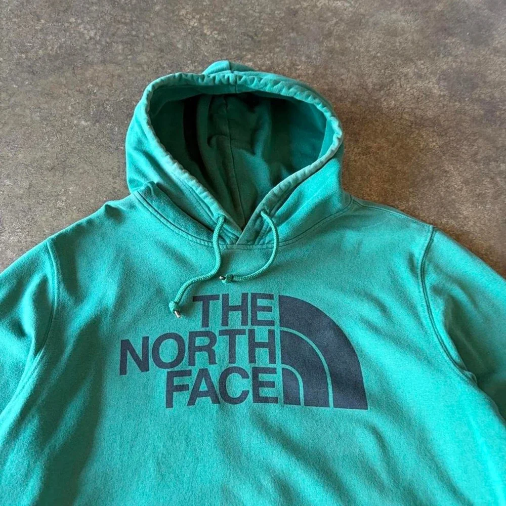 2000s north face green hoodie